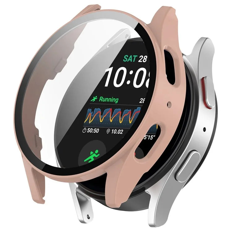 For Samsung Galaxy Watch7 40mm PC Watch Case with Tempered Glass Screen Film