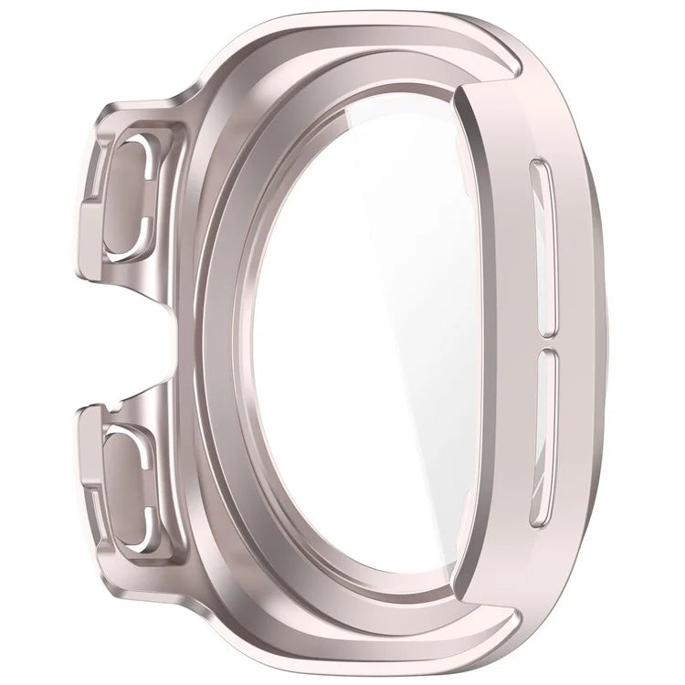 For Samsung Galaxy Watch Ultra 47mm PC Watch Case Anti-Scratch Cover with Tempered Glass Film - Pink