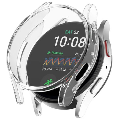 For Samsung Galaxy Watch7 40mm Clear Watch Case Half Wrap TPU Watch Cover Protector