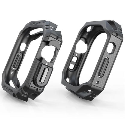 For Apple Watch Ultra 2 49mm / Ultra 49mm Carbon Fiber Smart Watch Case Anti-Scratch Protective Frame