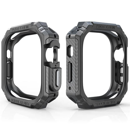 For Apple Watch Ultra 2 49mm / Ultra 49mm Carbon Fiber Smart Watch Case Anti-Scratch Protective Frame