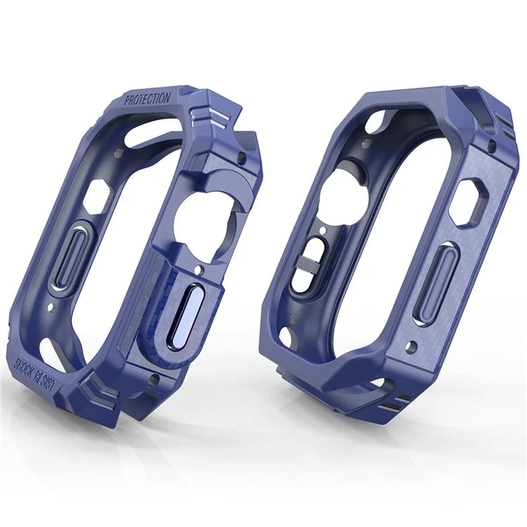 For Apple Watch Ultra 2 49mm / Ultra 49mm Carbon Fiber Smart Watch Case Anti-Scratch Protective Frame