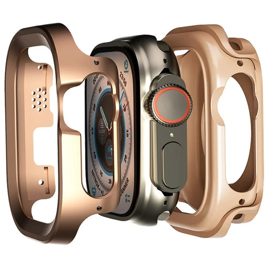 For Apple Watch Ultra / Ultra 2 49mm Protector Aluminum Titanium Alloy+TPU Watch Frame Case