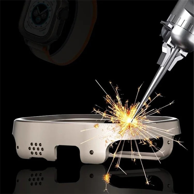 For Apple Watch Ultra / Ultra 2 49mm Protector Aluminum Titanium Alloy+TPU Watch Frame Case