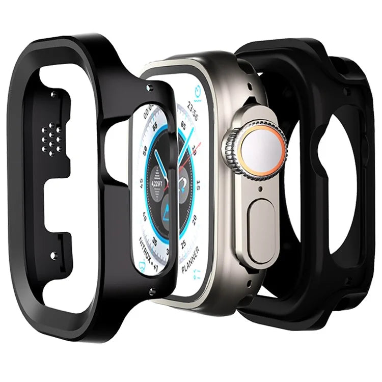 For Apple Watch Ultra / Ultra 2 49mm Protector Aluminum Titanium Alloy+TPU Watch Frame Case