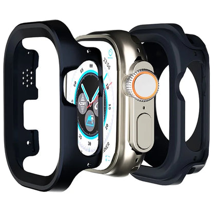 For Apple Watch Ultra / Ultra 2 49mm Protector Aluminum Titanium Alloy+TPU Watch Frame Case