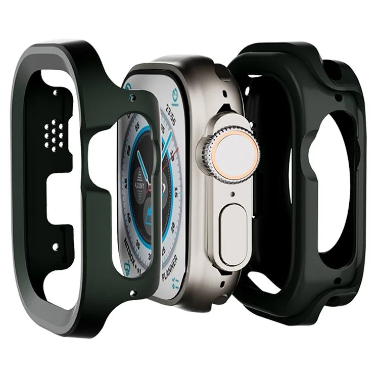 For Apple Watch Ultra / Ultra 2 49mm Protector Aluminum Titanium Alloy+TPU Watch Frame Case
