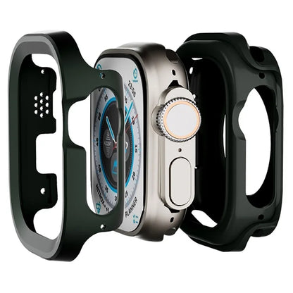 For Apple Watch Ultra / Ultra 2 49mm Protector Aluminum Titanium Alloy+TPU Watch Frame Case
