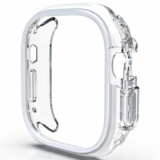 For Apple Watch Ultra / Ultra 2 49mm Hollow-Out PC+TPU Protection Cover Watch Frame Case