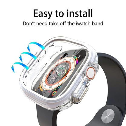 For Apple Watch Ultra / Ultra 2 49mm Hollow-Out PC+TPU Protection Cover Watch Frame Case