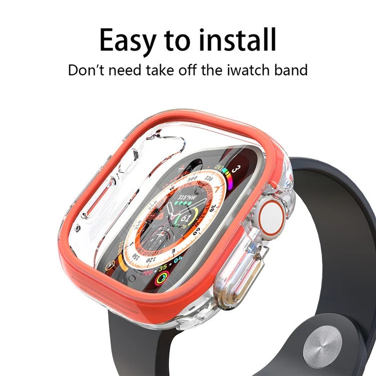 For Apple Watch Ultra / Ultra 2 49mm Hollow-Out PC+TPU Protection Cover Watch Frame Case