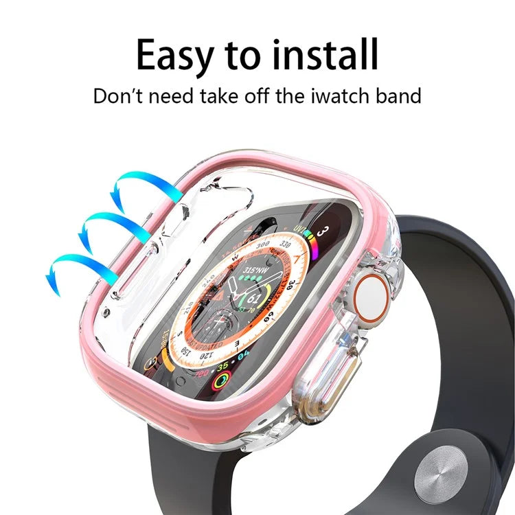 For Apple Watch Ultra / Ultra 2 49mm Hollow-Out PC+TPU Protection Cover Watch Frame Case