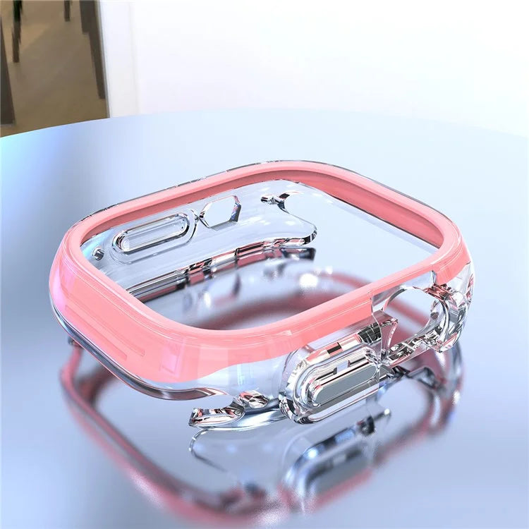 For Apple Watch Ultra / Ultra 2 49mm Hollow-Out PC+TPU Protection Cover Watch Frame Case