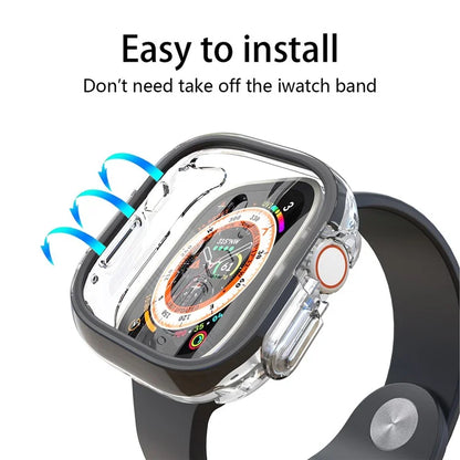 For Apple Watch Ultra / Ultra 2 49mm Hollow-Out PC+TPU Protection Cover Watch Frame Case