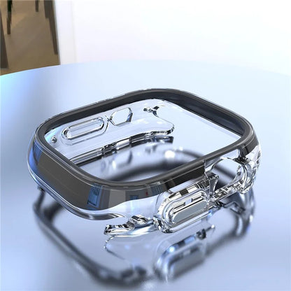 For Apple Watch Ultra / Ultra 2 49mm Hollow-Out PC+TPU Protection Cover Watch Frame Case