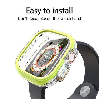 For Apple Watch Ultra / Ultra 2 49mm Hollow-Out PC+TPU Protection Cover Watch Frame Case