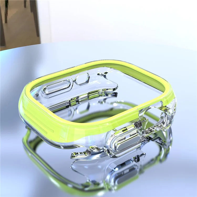 For Apple Watch Ultra / Ultra 2 49mm Hollow-Out PC+TPU Protection Cover Watch Frame Case