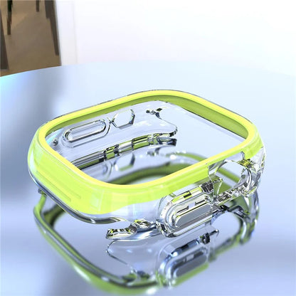 For Apple Watch Ultra / Ultra 2 49mm Hollow-Out PC+TPU Protection Cover Watch Frame Case