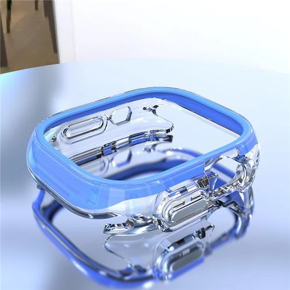 For Apple Watch Ultra / Ultra 2 49mm Hollow-Out PC+TPU Protection Cover Watch Frame Case