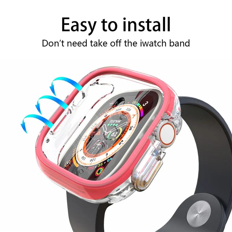 For Apple Watch Ultra / Ultra 2 49mm Hollow-Out PC+TPU Protection Cover Watch Frame Case