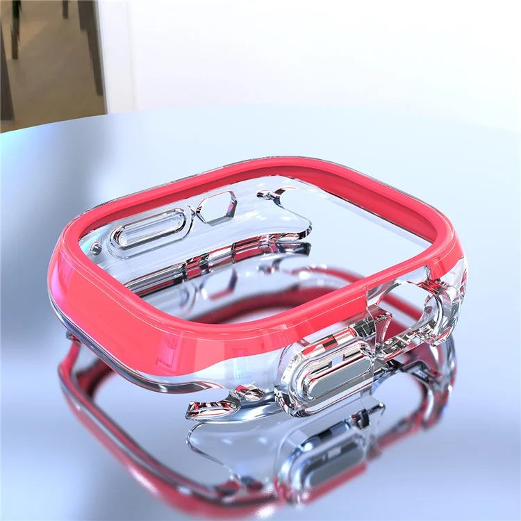 For Apple Watch Ultra / Ultra 2 49mm Hollow-Out PC+TPU Protection Cover Watch Frame Case