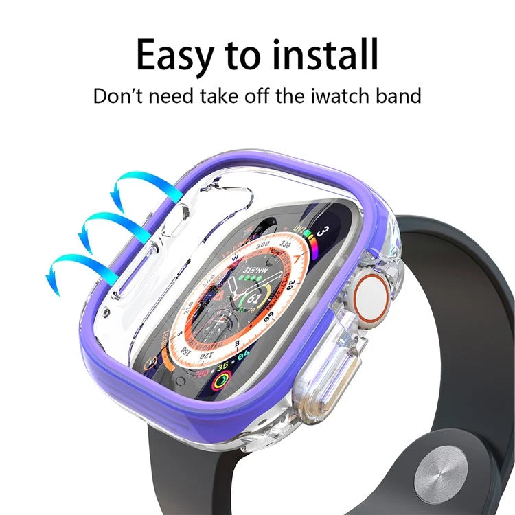 For Apple Watch Ultra / Ultra 2 49mm Hollow-Out PC+TPU Protection Cover Watch Frame Case