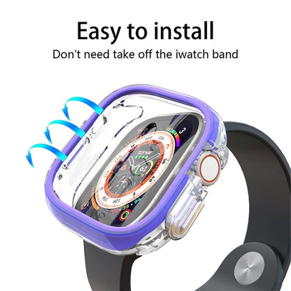 For Apple Watch Ultra / Ultra 2 49mm Hollow-Out PC+TPU Protection Cover Watch Frame Case