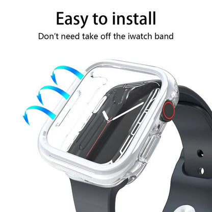 For Apple Watch Series 7 / 8 / 9 45mm Hollow-Out PC+TPU Protection Cover Watch Frame Case