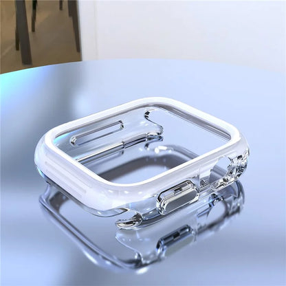 For Apple Watch Series 7 / 8 / 9 45mm Hollow-Out PC+TPU Protection Cover Watch Frame Case