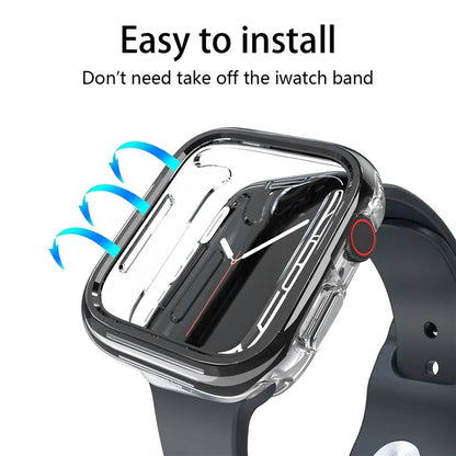 For Apple Watch Series 7 / 8 / 9 45mm Hollow-Out PC+TPU Protection Cover Watch Frame Case