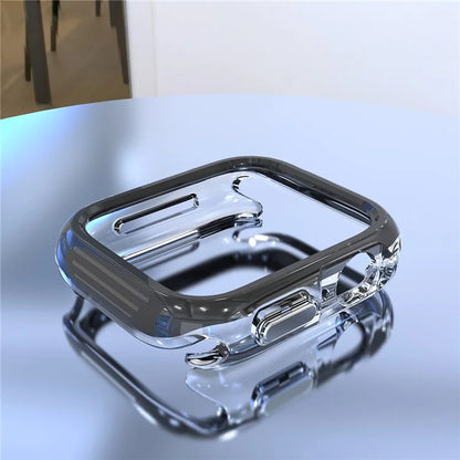 For Apple Watch Series 7 / 8 / 9 45mm Hollow-Out PC+TPU Protection Cover Watch Frame Case