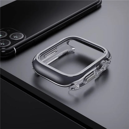 For Apple Watch Series 7 / 8 / 9 45mm Hollow-Out PC+TPU Protection Cover Watch Frame Case