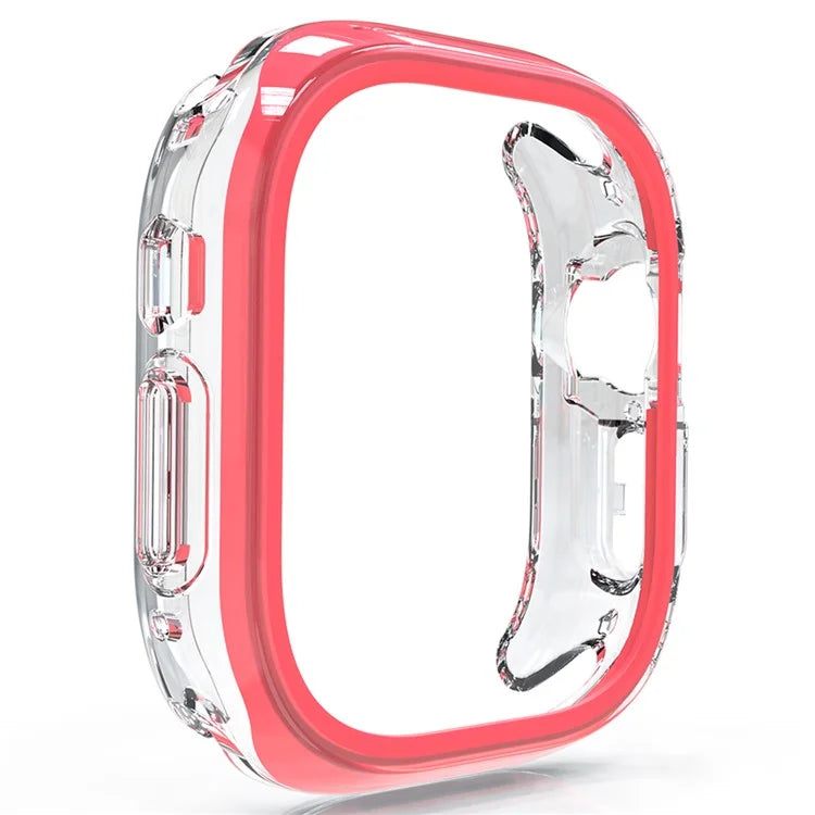 For Apple Watch Series 7 / 8 / 9 45mm Hollow-Out PC+TPU Protection Cover Watch Frame Case