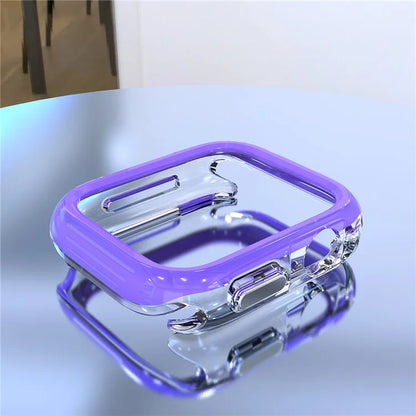 For Apple Watch Series 7 / 8 / 9 45mm Hollow-Out PC+TPU Protection Cover Watch Frame Case