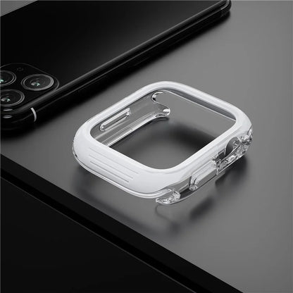 For Apple Watch 7 / 8 / 9 41mm Hollow-Out PC+TPU Protection Cover Watch Frame Case