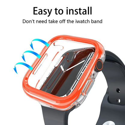 For Apple Watch 7 / 8 / 9 41mm Hollow-Out PC+TPU Protection Cover Watch Frame Case