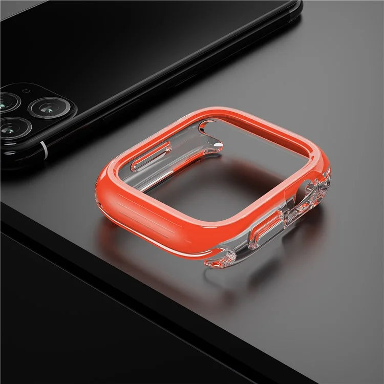 For Apple Watch 7 / 8 / 9 41mm Hollow-Out PC+TPU Protection Cover Watch Frame Case