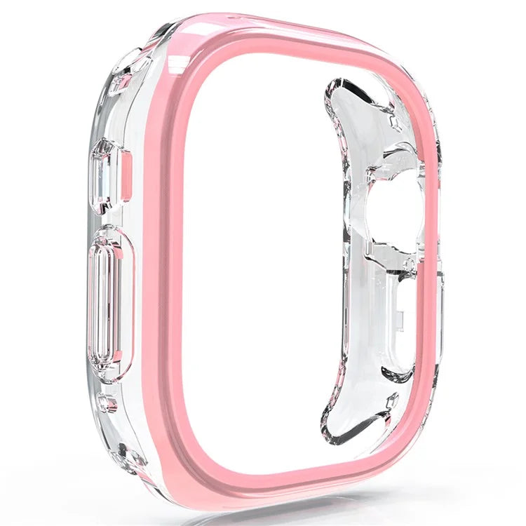 For Apple Watch 7 / 8 / 9 41mm Hollow-Out PC+TPU Protection Cover Watch Frame Case