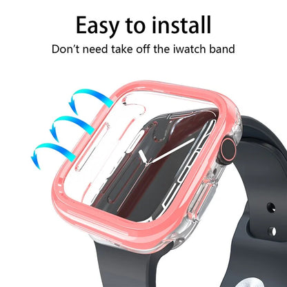 For Apple Watch 7 / 8 / 9 41mm Hollow-Out PC+TPU Protection Cover Watch Frame Case