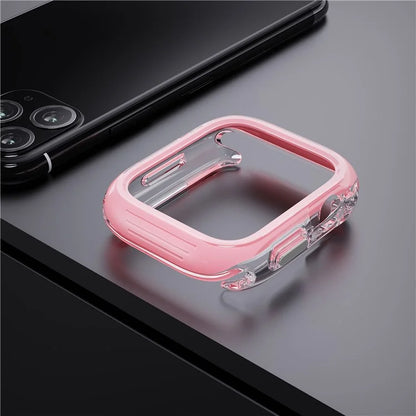For Apple Watch 7 / 8 / 9 41mm Hollow-Out PC+TPU Protection Cover Watch Frame Case