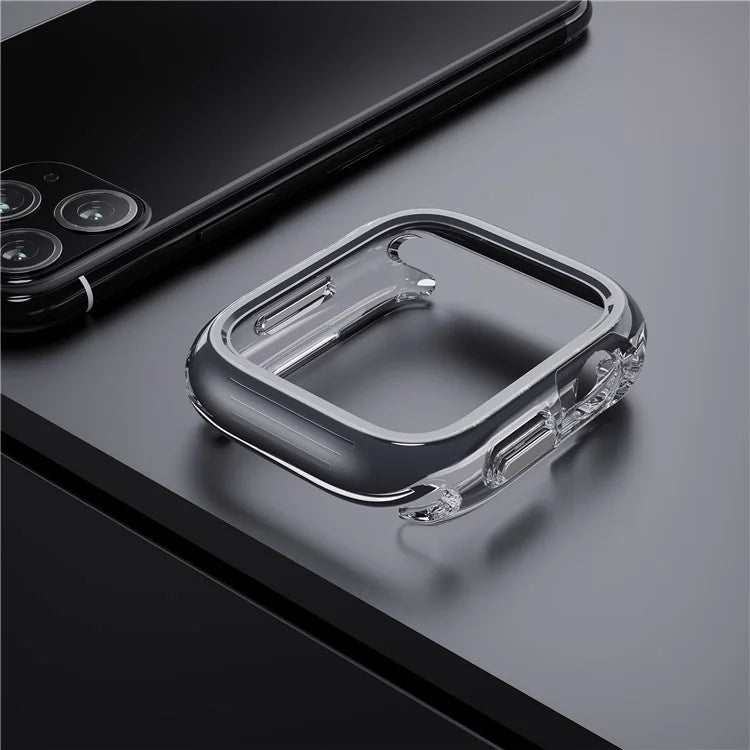 For Apple Watch 7 / 8 / 9 41mm Hollow-Out PC+TPU Protection Cover Watch Frame Case