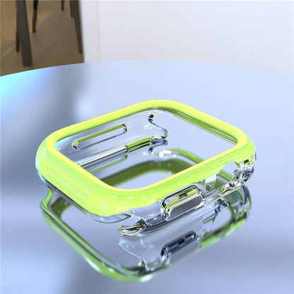 For Apple Watch 7 / 8 / 9 41mm Hollow-Out PC+TPU Protection Cover Watch Frame Case