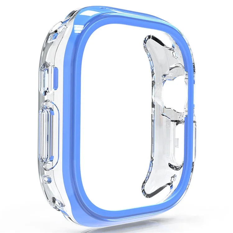 For Apple Watch 7 / 8 / 9 41mm Hollow-Out PC+TPU Protection Cover Watch Frame Case