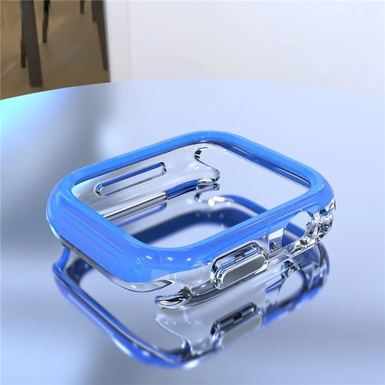 For Apple Watch 7 / 8 / 9 41mm Hollow-Out PC+TPU Protection Cover Watch Frame Case