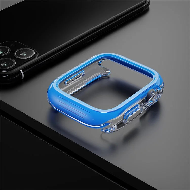 For Apple Watch 7 / 8 / 9 41mm Hollow-Out PC+TPU Protection Cover Watch Frame Case