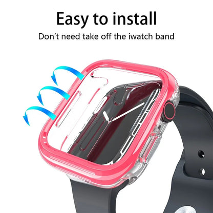 For Apple Watch 7 / 8 / 9 41mm Hollow-Out PC+TPU Protection Cover Watch Frame Case