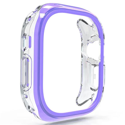 For Apple Watch 7 / 8 / 9 41mm Hollow-Out PC+TPU Protection Cover Watch Frame Case
