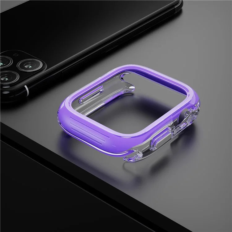For Apple Watch 7 / 8 / 9 41mm Hollow-Out PC+TPU Protection Cover Watch Frame Case