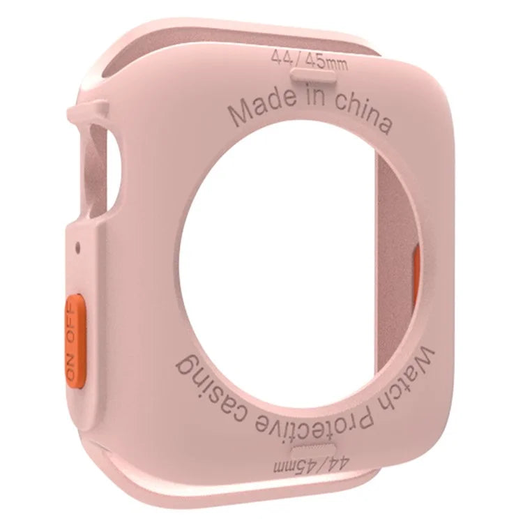 For Apple Watch Series 4 / 5 / 6 / SE / SE (2022) 44mm / 7 / 8 / 9 45mm Drop Protection TPU Watch Frame Case