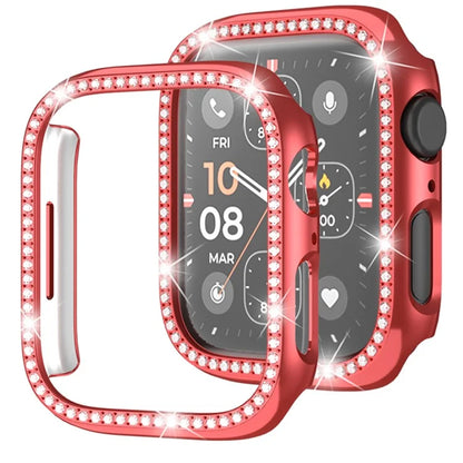 For Apple Watch Ultra 49mm  /  Ultra 2 49mm Rhinestone Decor Hollow Out Electroplating PC Watch Case